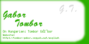 gabor tombor business card